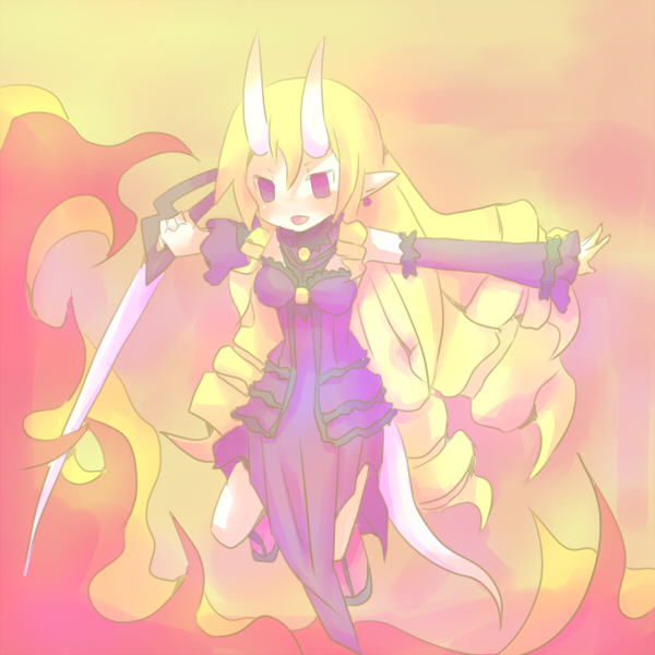 disgaea horns nippon_ichi purple_eyes stella_grossular