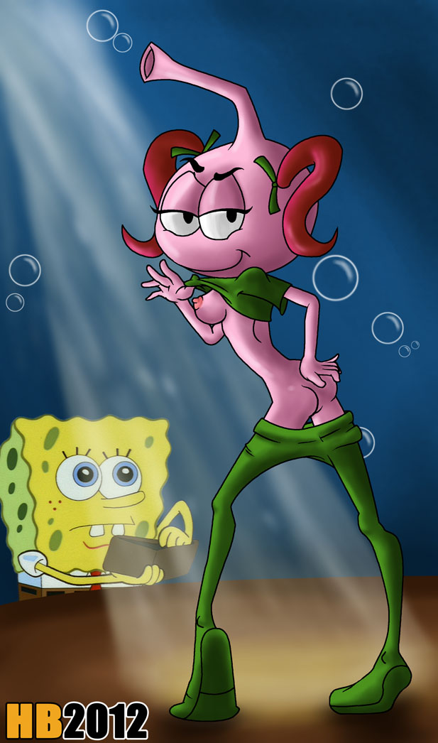 butt casey_kelp female hair hentai_boy nipples pink_hair pink_skin snorks spongebob_squarepants spongebob_squarepants_(character) the_snorks underwater wallet water yellow_skin