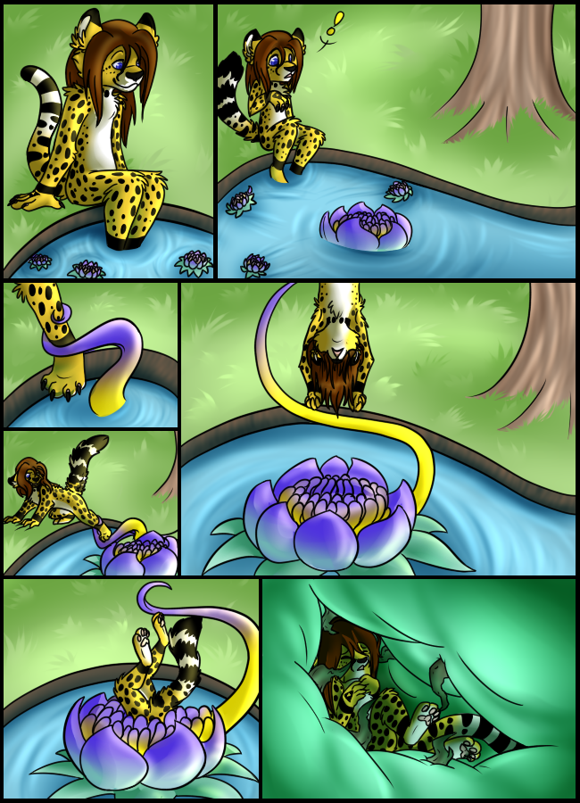 The Big ImageBoard (TBIB) - cheetah felid feline helpless kiba kibacheetah  mammal plant tentacles thornbeast vore water | 2621971