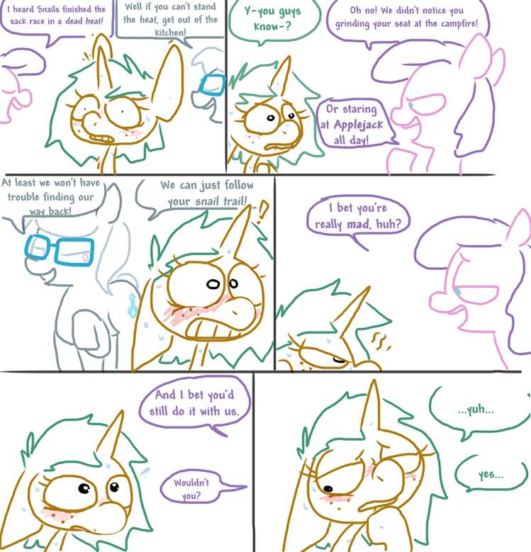 comic cutie_mark diamond_tiara_(mlp) equine female feral friendship_is_magic heat horn horse male mammal my_little_pony pony silver_spoon_(mlp) snails_(mlp) sweat the_weaver unicorn