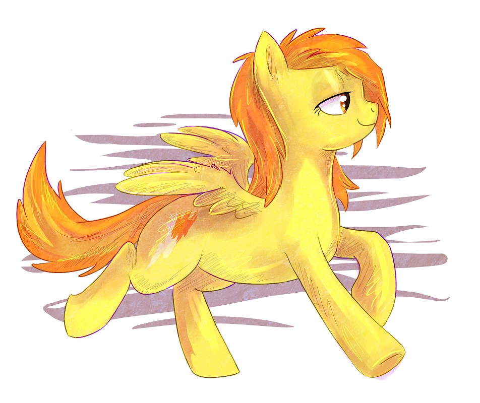 amber_eyes blitzpony cutie_mark equine female feral friendship_is_magic fur hair horse long_hair mammal my_little_pony orange_hair pegasus plain_background pony simple_background solo spitfire_(mlp) white_background wings wonderbolts_(mlp) yellow_fur