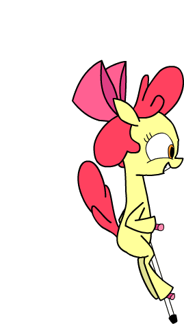 animated apple_bloom_(mlp) applebloom_(mlp) cub equine female friendship_is_magic hair horse justdayside mammal my_little_pony plain_background pogo_stick pony red_hair sbsminifridge solo transparent_background young