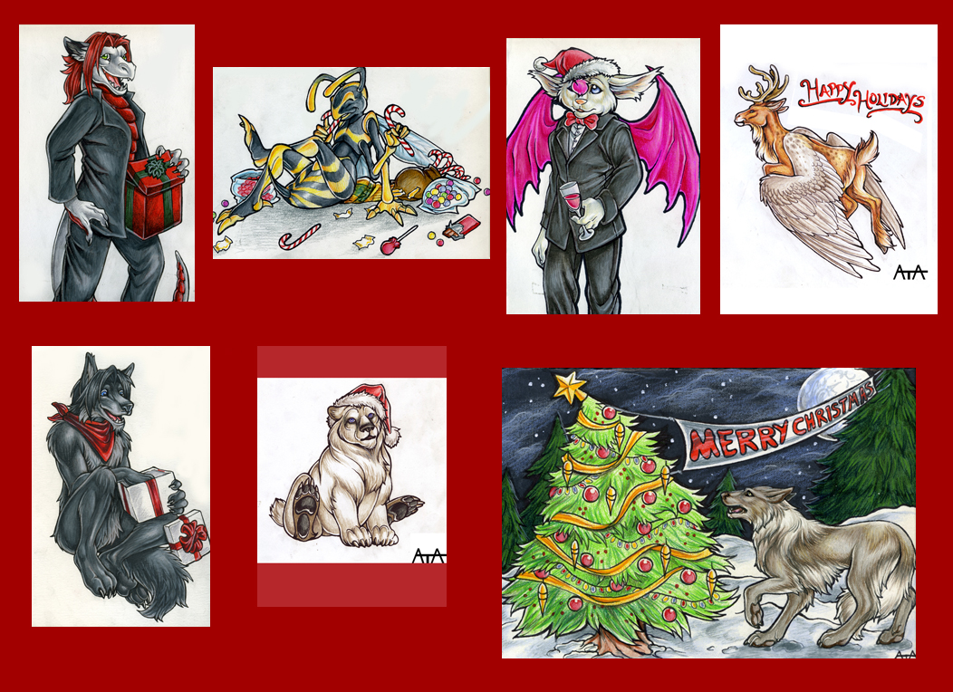 arthropod bee canine cervine christmas deer dragon feral gift holidays insect male mammal nude rukis wolf xmas