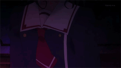 animated animated_gif black_hair breast_expansion breasts cube_x_cursed_x_curious flat_chest head_out_of_frame huge_breasts lowres school_uniform source_request
