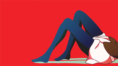 animated animated_gif feet ia_(vocaloid) lowres red_background skirt thighhighs vocaloid