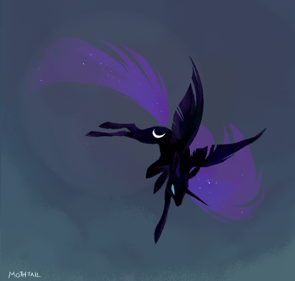 equine female feral friendship_is_magic horn horse mammal mothtail my_little_pony nightmare_moon_(mlp) pony princess royalty solo winged_unicorn wings
