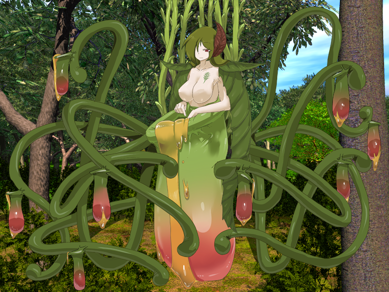 honey mon-musu_quest! monster_girl monster_girl_quest nude plant_girl tentacle