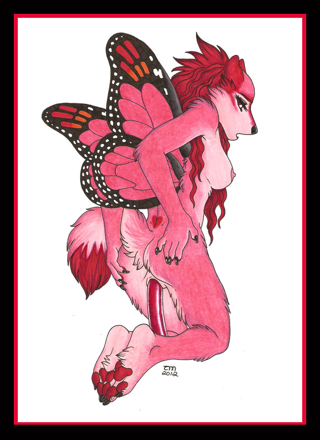 arthropod breasts butt butterfly canine dildo dildo_sitting female fur hair hybrid insect insertion looking_at_viewer looking_back luthiennightwolf mammal maraschino masturbation nude penetration pink_fur pussy red_eyes red_hair sex_toy side_boob solo spread_ass spread_butt spreading vaginal vaginal_insertion vaginal_penetration wings wolf