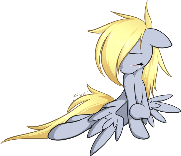 blonde_hair crying derpy_hooves_(mlp) equine eyes_closed female feral friendship_is_magic hair mammal my_little_pony pegasus plain_background secret-pony solo tear tears transparent_background upset wings