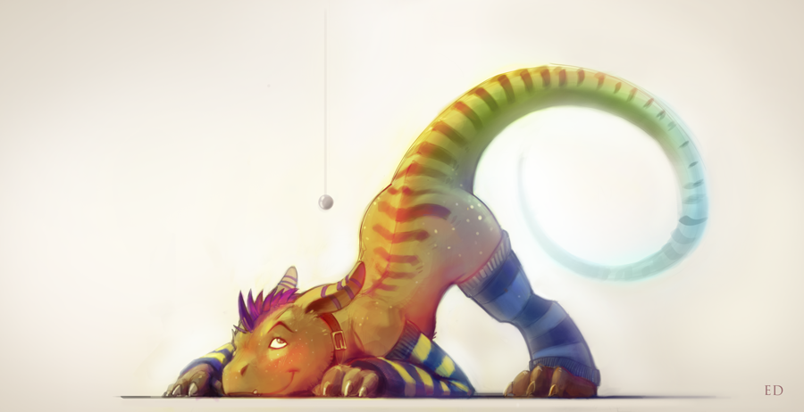 ass_up ball collar cute dragon edi feral male plain_background playful scalie socks solo thick_tail white_background