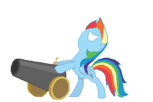 animated cannon equine female feral friendship_is_magic hair horse low_res mammal multi-colored_hair my_little_pony pegasus plain_background pony purple_eyes rainbow_dash_(mlp) rainbow_hair solo tomdantherock transparent_background wings