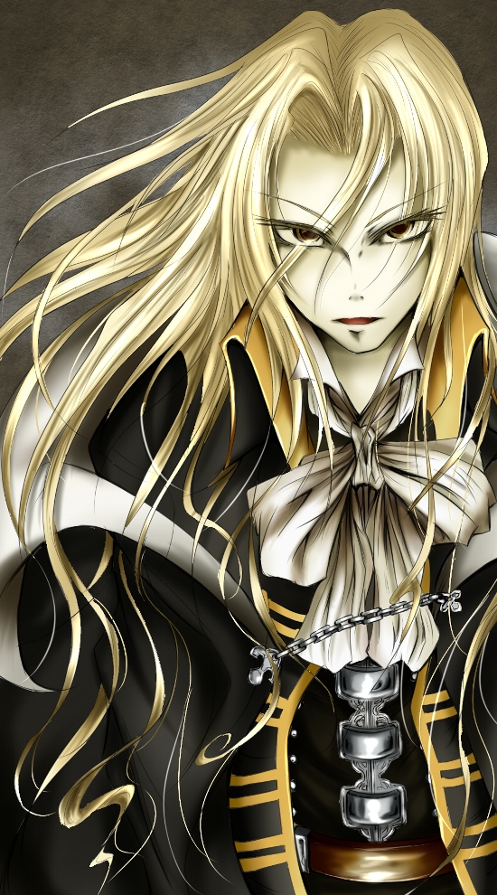 1boy alucard blonde_hair castlevania konami long_hair male male_focus sangyou_haikibutsu_(turnamoonright) solo turnamoonright vampire