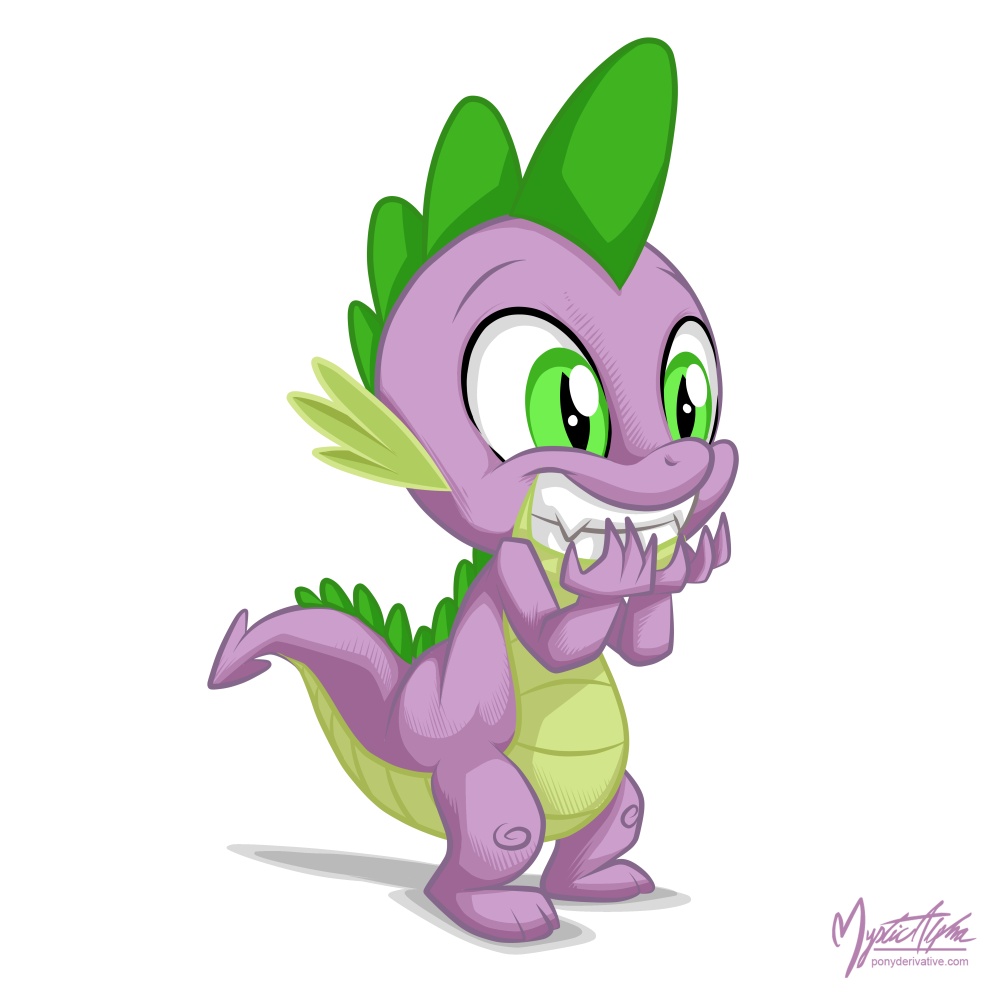 dragon feral friendship_is_magic green_eyes male my_little_pony mysticalpha plain_background purple_scales smile solo spike_(mlp) white_background young
