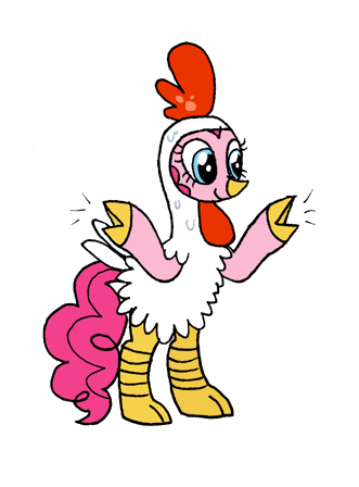 avian bird chicken chicken_suit costume dancing equine female feral friendship_is_magic horse mammal my_little_pony pinkie_pie_(mlp) pony solo timothy_fay