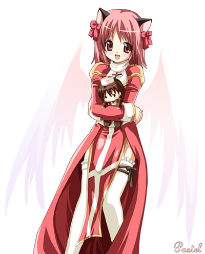 animal_ears artist_request cat_ears high_priest lowres ragnarok_online ribbon solo thighhighs