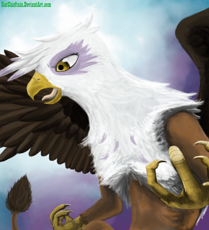 avian brown_fur female feral friendship_is_magic fur gilda_(mlp) gryphon my_little_pony ratchieftain solo wings