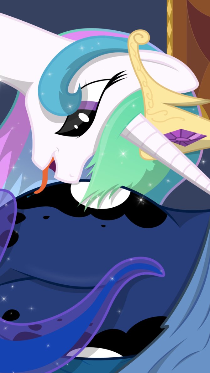 equine female friendship_is_magic horse invalid_tag lesbian licking mammal my_little_pony princess_celestia_(mlp) princess_luna_(mlp) tongue