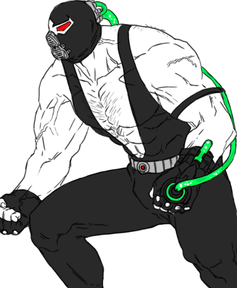 1boy bane batman_(series) dc_comics male male_focus mask muscle pipe solo