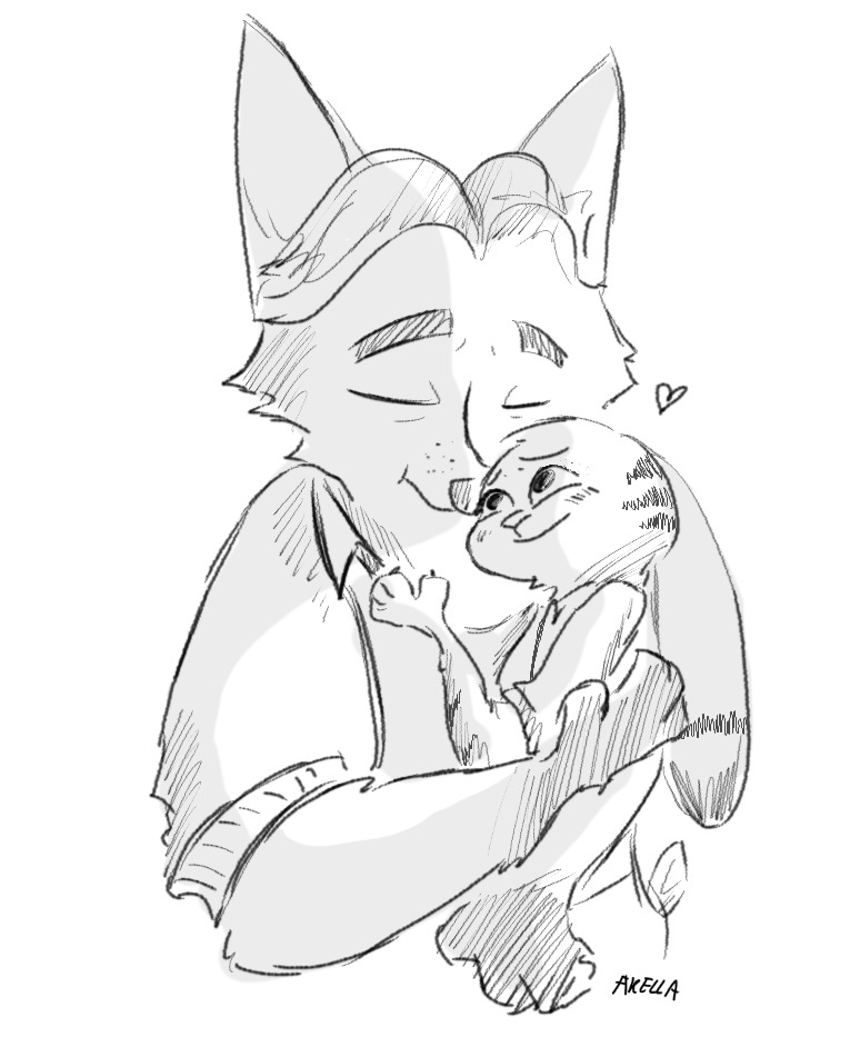 &lt;3 akella canine clothing cuddling disney fox gideon_grey hug jack_savage lagomorph male male/male mammal rabbit smile zootopia