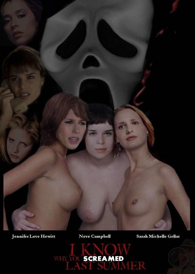 fakes ghostface i_know_what_you_did_last_summer jennifer_love_hewitt julie_james neve_campbell sarah_michelle_gellar scream sydney_prescott