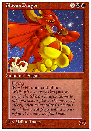 magic_the_gathering shivan_dragon tagme