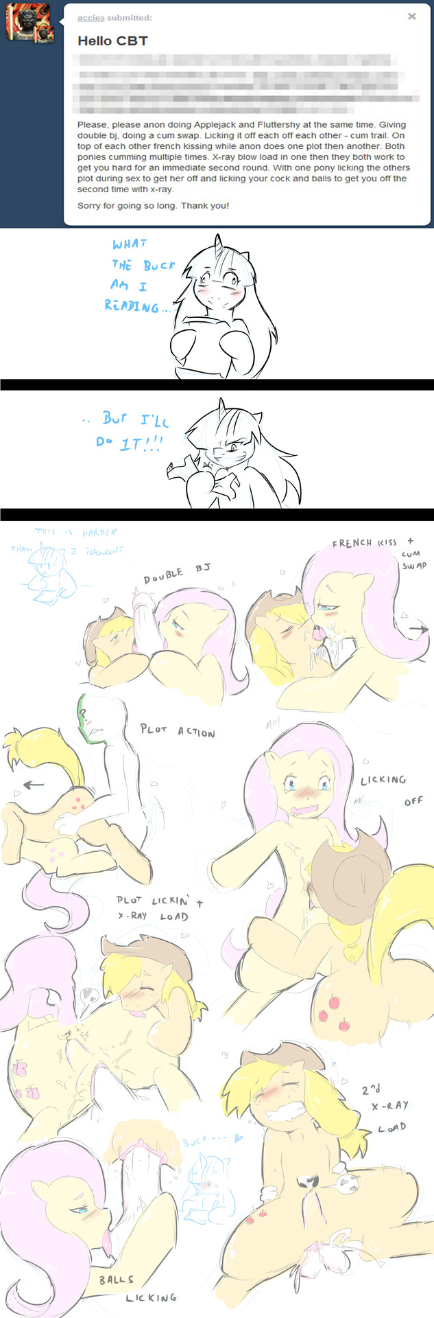 anonymous applejack blush cold-blooded-twilight cum cum_in_pussy cum_in_uterus cum_inside english_text equine eyes_closed female feral fluttershy fluttershy_(mlp) friendship_is_magic horse lesbian male mammal my_little_pony open_mouth pegasus penetration penis pony pussy sex text twilight_sparkle twilight_sparkle_(mlp) vaginal vaginal_penetration wings