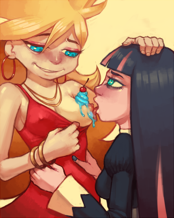 crookedtrees panty panty_and_stocking_with_garterbelt stocking tagme