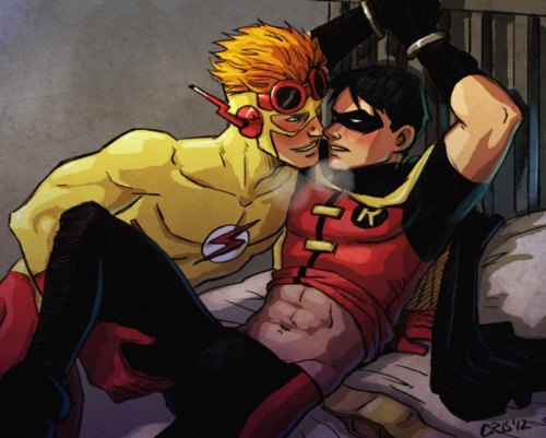 dc dick_grayson kid_flash robin wally_west young_justice