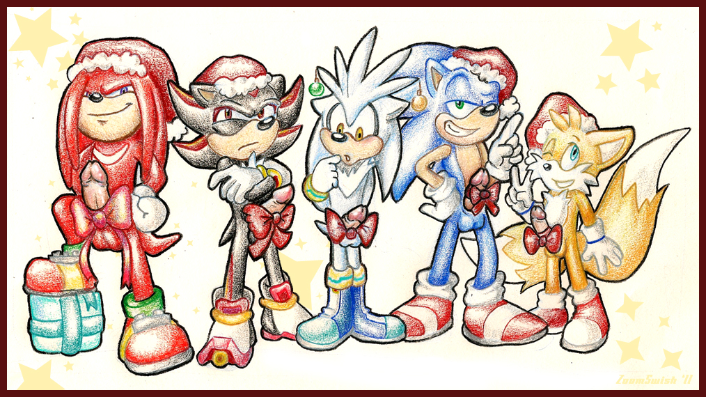 knuckles_the_echidna shadow_the_hedgehog silver_the_hedgehog sonic_the_hedgehog tails zoomswish
