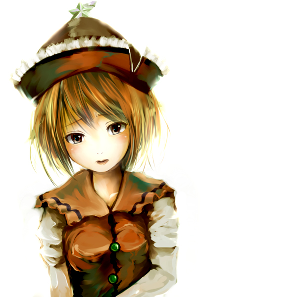 brown_eyes brown_hair hat lyrica_prismriver short_hair solo touhou yae_(mono110)