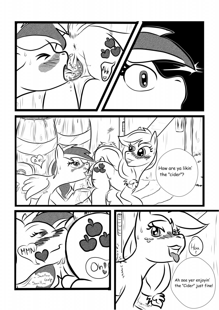 anus applejack_(mlp) barn black_and_white blush comic cunnilingus cutie_mark dialog dialogue drink duo english_text equine female feral freckles friendship_is_magic hay horse kyokimute lesbian mammal monochrome my_little_pony open_mouth oral oral_sex peeing pegasus plain_background pony pussy rainbow_dash_(mlp) raised_tail sex sweat text urine vaginal watersports white_background wing_boner wings