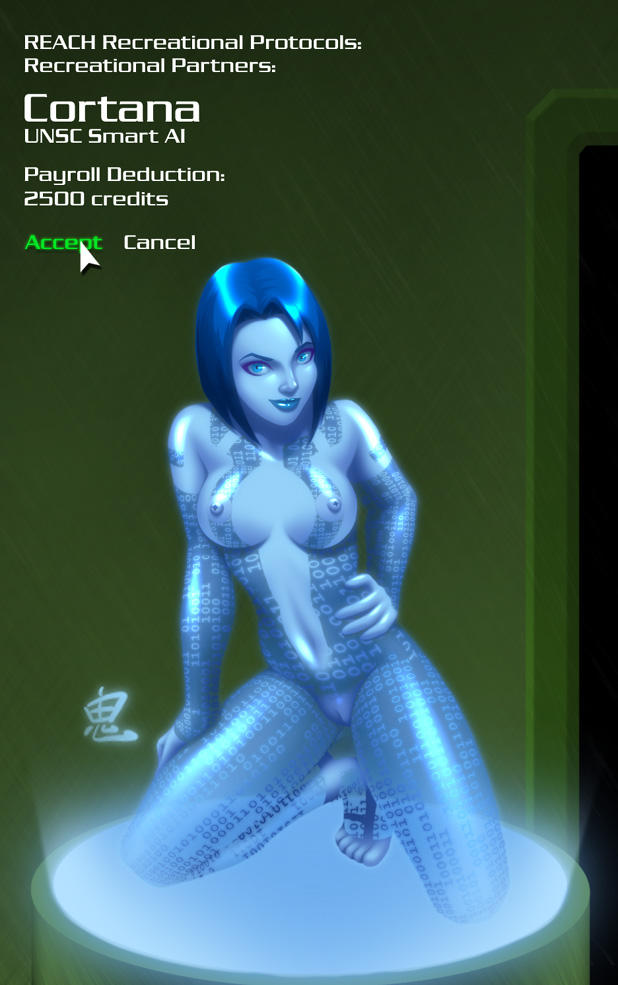 blue blue_body blue_eyes blue_hair blue_lips blue_pussy breasts clitoris code cortana female hair halo halo_(series) hand_on_hip hologram kneeling looking_at_viewer markings naughty_face nipples not_furry nude oni oni_(artist) piercing pose pussy series solo translucent video_games virtual