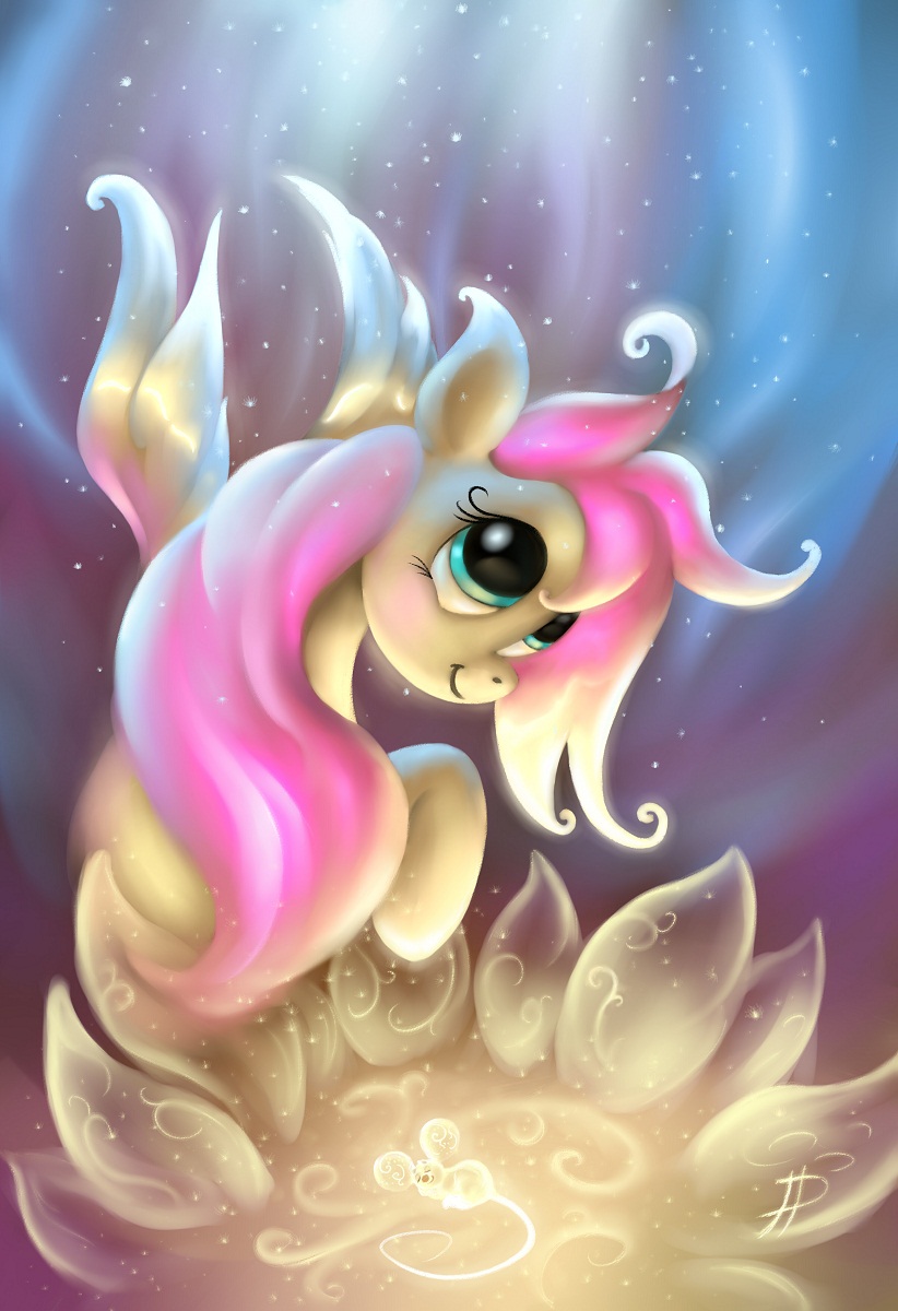 female feral fluttershy_(mlp) friendship_is_magic horse mammal mouse my_little_pony pegasus pony rodent rom-art wings