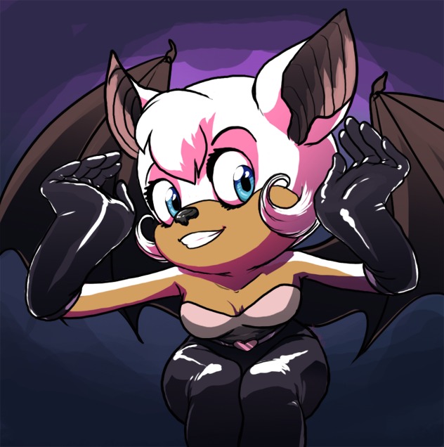 bat breasts cleavage clothed clothing female gloves leather mammal rouge_the_bat sega sonic_(series) yanimae