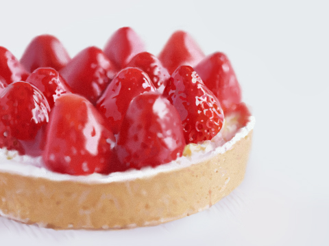 bad_pixiv_id dessert food fruit granada lowres no_humans photorealistic still_life strawberry