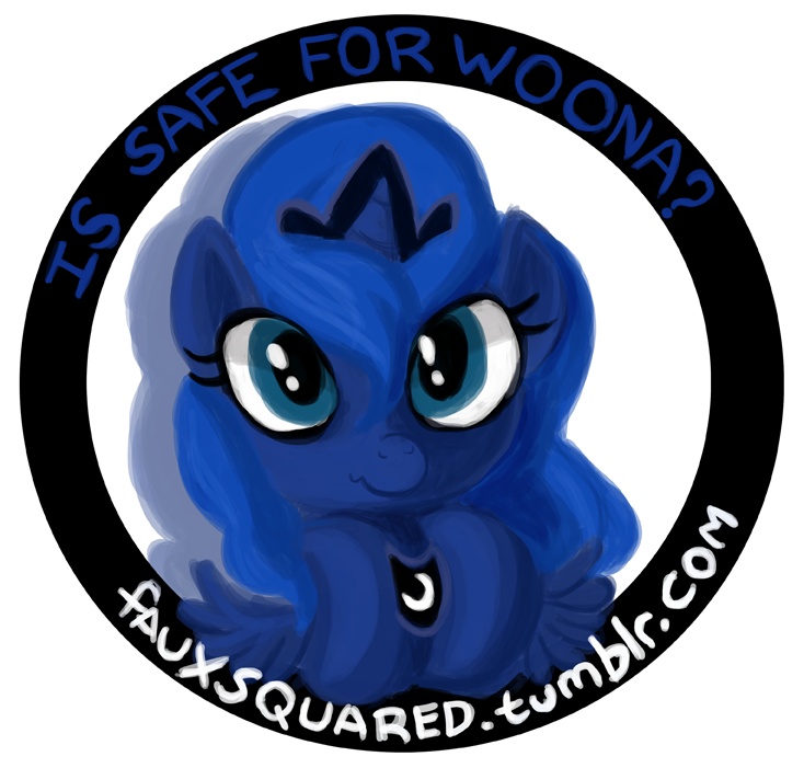 blue_hair crown cute english_text equine fauxsquared female friendship_is_magic hair horn horse looking_at_viewer mammal my_little_pony pony princess_luna_(mlp) smile text tiara winged_unicorn wings young