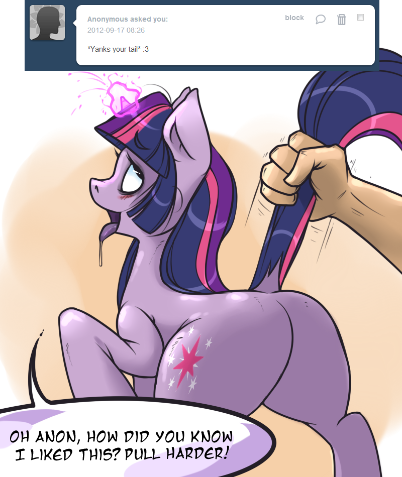 askeic blush butt cutie_mark duo english_text equine female feral friendship_is_magic hair horn horse human magic male mammal mcic multi-colored_hair my_little_pony open_mouth orgasm pony purple_eyes shaded text tongue tongue_out tumblr twilight_sparkle_(mlp) two_tone_hair unicorn
