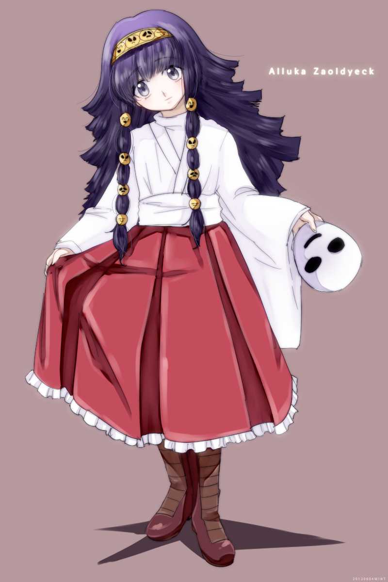 alluka_zoldyck hunter_x_hunter long_hair mask skirt