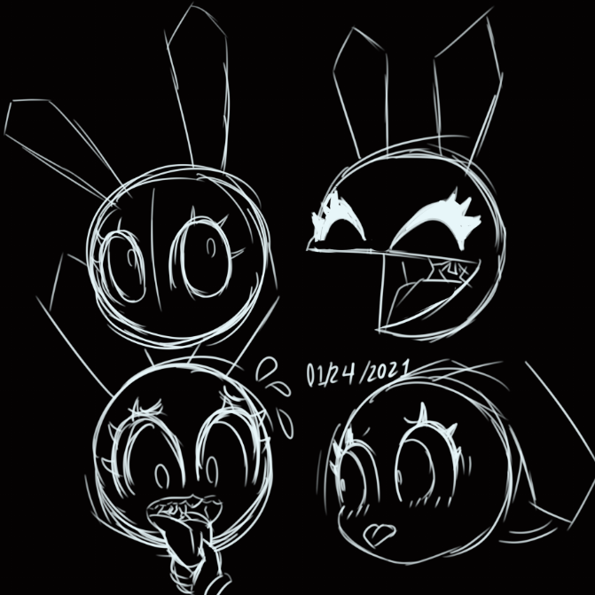 anthro cabezilla dated disembodied_head female floppy_ears lagomorph leporid looking_at_viewer mammal open_mouth rabbit solo tagme tongue vib-ribbon vibri
