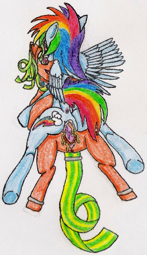 anklet citrus_squirt colored_cum cum cum_inside cutie_mark donvoltonus duo english equine erection female feral friendship_is_magic hair herm horn horse intersex jewelry male mammal multi-colored_hair my_little_pony open_mouth original_character pegasus penetration penis piercing plain_background pony pussy rainbow_dash_(mlp) red_eyes smile solo text tongue unicorn vaginal vaginal_penetration white_background wings yellow_cum