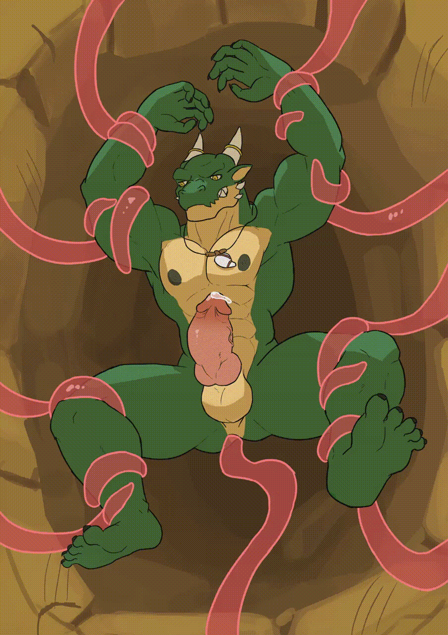 2019 abs anal anal_penetration animal_genitalia animal_penis animated anthro areola balls barazoku biceps bodily_fluids cave claws dragon duo forced frame_by_frame genital_fluids genitals green_body hairless hi_res horn knot leaking_precum loop male male/male multicolored_body muscular muscular_anthro muscular_arms muscular_male muscular_thighs nipples omyurice pecs penetration penis precum precum_on_knot rape scalie sex sharp_teeth teeth tentacle_creature tentacle_in_ass tentacle_penetration tentacle_rape tentacle_sex tentacles toe_claws triceps two_tone_body