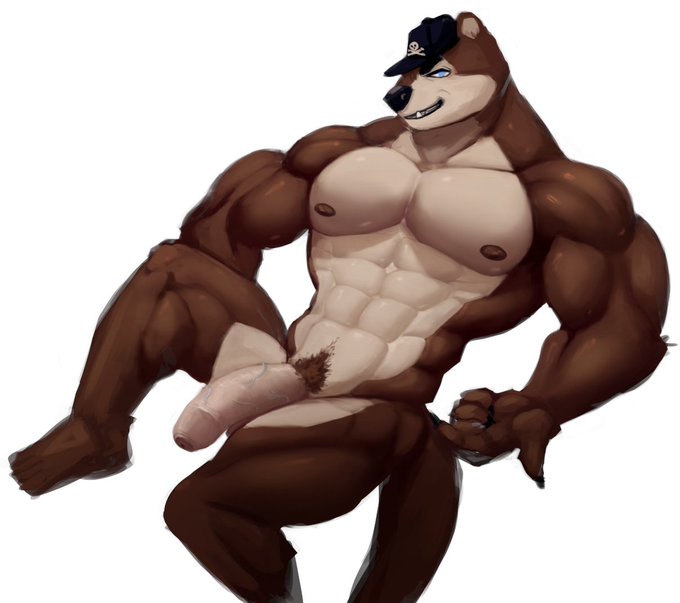 anthro clothing echo_(game) echo_(series) echo_project hat hat_only headgear headgear_only headwear headwear_only humanoid male mammal mostly_nude mustelid nude otter pubes solo sydney_bronson unknown_artist