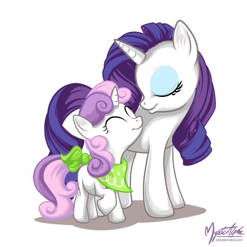 duo equine eyes_closed female feral friendship_is_magic fur hair horn horse mammal my_little_pony mysticalpha plain_background pony purple_hair rarity_(mlp) scarf shaded shadow sibling siblings sisters smile sweetie_belle_(mlp) two_tone_hair unicorn white_background white_fur young