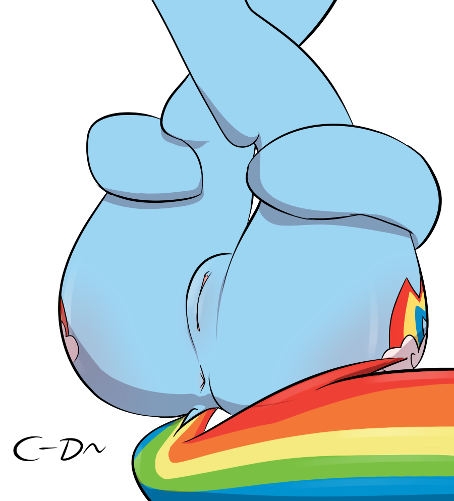 anus butt clopper-dude cutie_mark equine female friendship_is_magic hair hooves horse legs_up lying mammal my_little_pony nude on_back plain_background pony presenting presenting_hindquarters pussy rainbow_dash_(mlp) solo white_background
