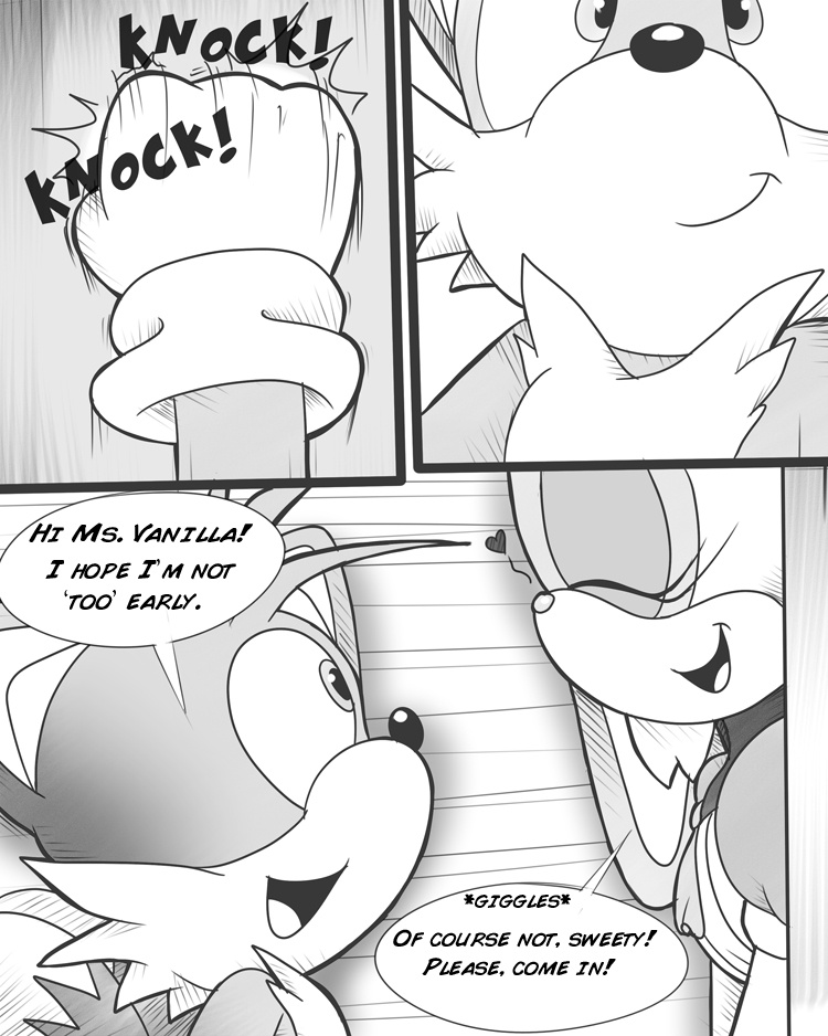 &lt;3 age_difference anthro canine comic dialogue english_text female fox lagomorph male miles_prower milf monochrome mother rabbit sammy_stowes sega sonic_(series) vanilla_the_rabbit young