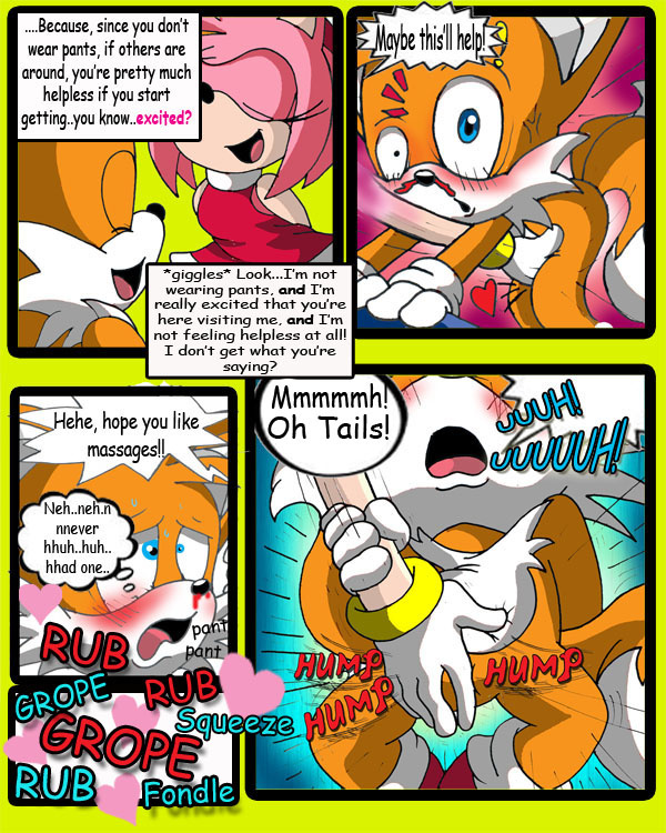 amy_rose anthro blue_eyes canine fox green_eyes grope hair hedgehog masturbation miles_prower penetration pink_hair rubbing sammy_stowes sega sex sonic_(series) tails