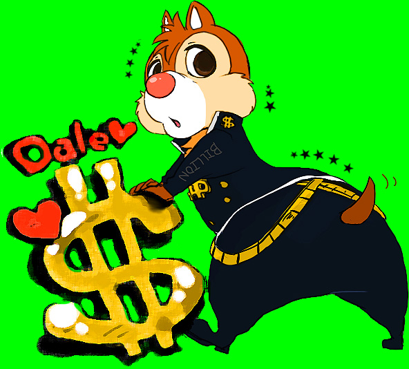 cosplay dale_(disney) disney dollar_sign gakuran jojo_no_kimyou_na_bouken nijimura_okuyasu nijimura_okuyasu_(cosplay) no_humans school_uniform solo squirrel u-min