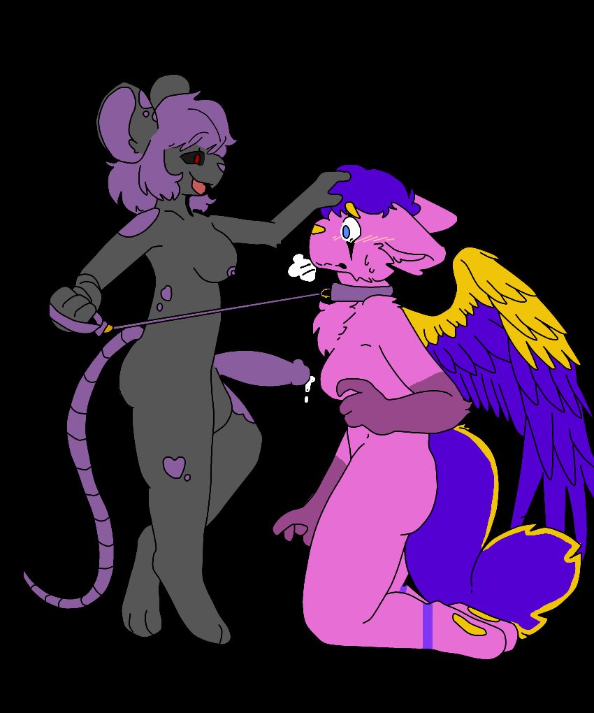 andromorph anthro breasts collar funta grim_wisk gynomorph hybrid intersex kylie_(disambiguation) kylie_the_gothlic_rat leash leash_pull mammal mistress murid murine rat rodent size_difference small_breasts trans_(lore) wickerbeast