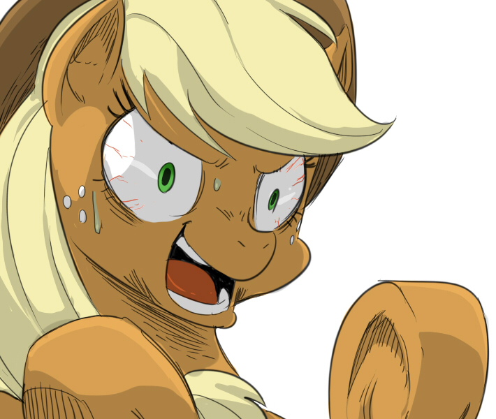 applesarcum blonde_hair come_at_me_bro cowboy_hat equine female feral freckles friendship_is_magic green_eyes hair hat horse mammal my_little_pony open_mouth pony reaction_image solo sunibee