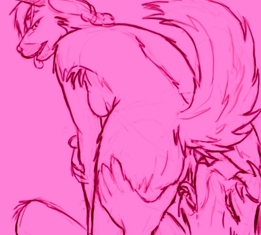 anus breasts canine cunnilingus dog duo elfantastico female male mammal monochrome nude oral oral_sex pink_background pink_theme plain_background pussy sex side_boob sketch straight tongue tongue_out vaginal